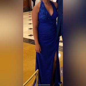 Terani- halter top maxi dress